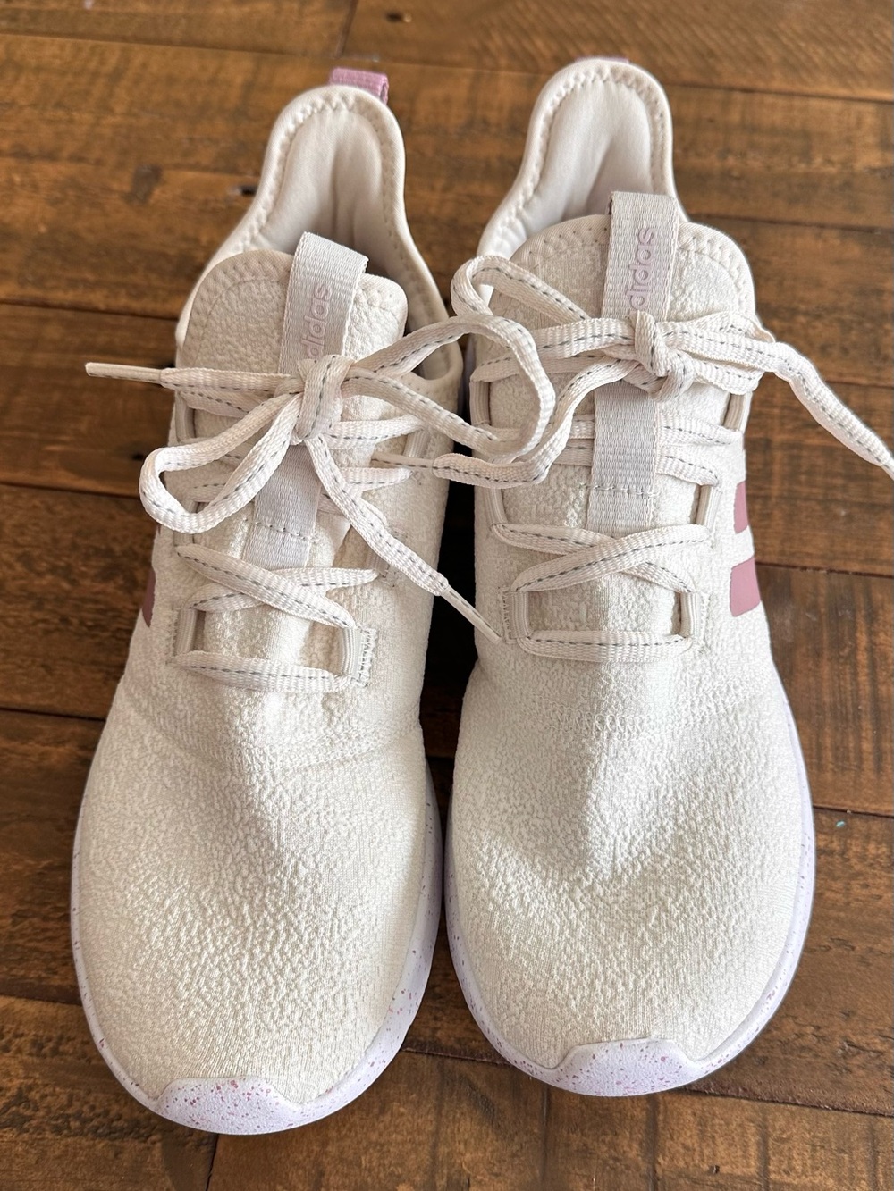 Adidas Cloudfoam Pure 2.0 Running Shoes Women's Size 10 Cream Pink Lightweight - Picture 4 of 10